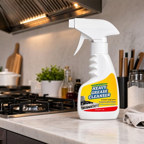 HHJZPR HeavyDuty Grease Cleaner Spray, 4.06 FL OZ Kitchen Degreaser for Stove, Range Hood, Countertop & Hard Surfaces