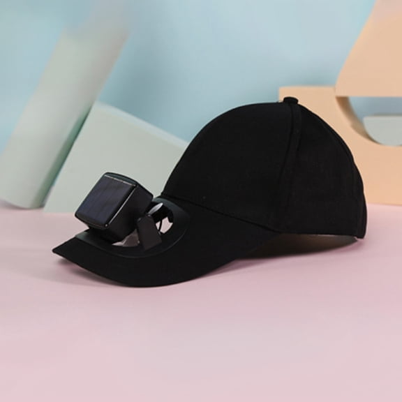 HHJZPR Solar Powered Cooling Fan Baseball Cap, Summer UV Protection Sun Shade Breathable Portable Sun Visor Hat For Outdoor Daily Wear