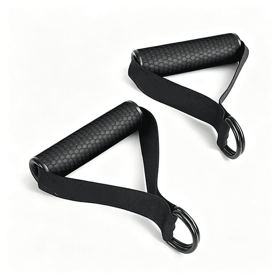 HHNOU Cable Attachments for Gym, Heavy Cable Handles with Solid Abs Core Grips, D Handle Cable Attachment, Cable Machine Handles for Resistance Bands Durable Cable Machine Attachment