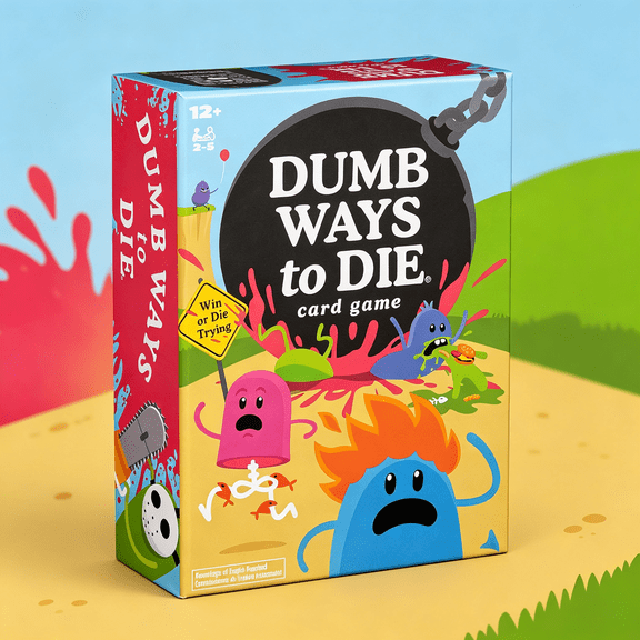 HHNOU Dumb Ways to Die Survival Strategy Party Card Game | Viral Meme, Cartoon Themed Survival Game, Be the Last Bean Standing to Win, Fun for Family Game Night, 2-5 Players, Ages 12+
