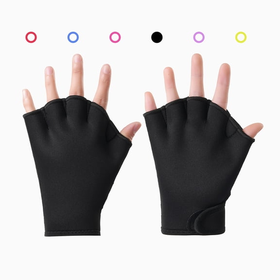 HHNOU Gloves Webbed Paddle Swim Gloves Fitness Water Aerobics Webbed Paddle Swim Gloves Swim Paddles