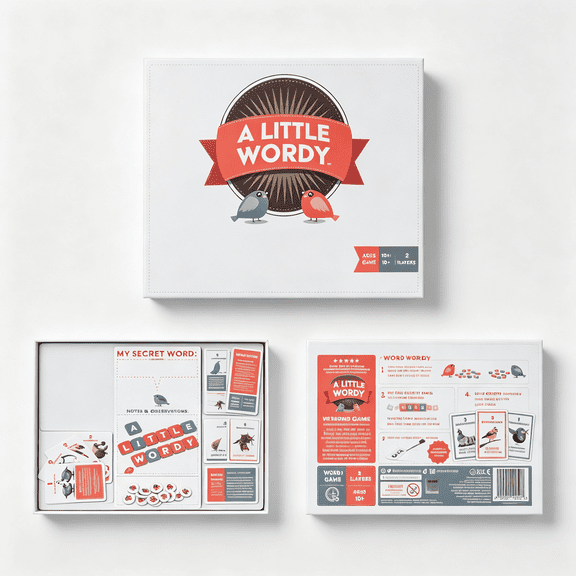 HHNOU a Little Wordy,2 Players,Age 10+ Letter Tile Game|Make a Secret Word,Decode Your Opponent'S Clues,And Outthink Them"A Clever 15-Minute Game Made for Two.