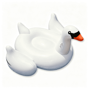 HHNOU Original 90621 Giant Inflatable Swan Pool Float Floatie Ride-On Lounge W/Stable Legs Wings Large Rideable Blow Up Summer Beach Swimming Party Lounge Big Raft Tube Decoration