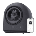 thumbnail image 1 of HHOLOVE TYPro Self-Cleaning Automatic Hands-Free Smart Robot Cat Litter Box with Litter Mat, Waste Bags, and Deodorizer, Black, 1 of 11