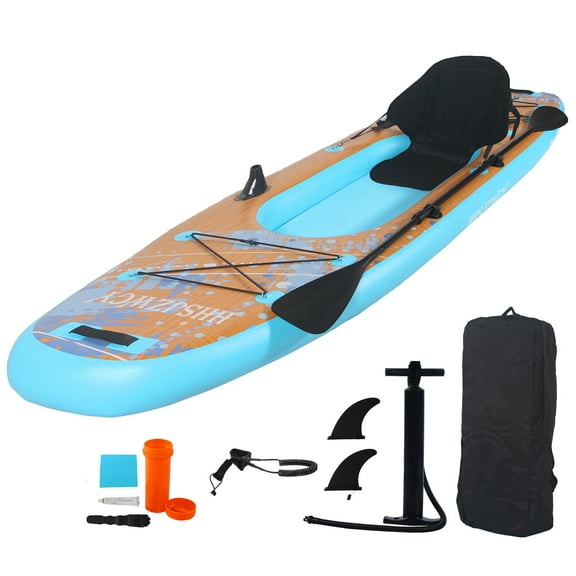 HHSJZWCY 10 ft Inflatable Kayak with Detachable Seat, SUP-Kayak Set Boat for Fishing, Touring