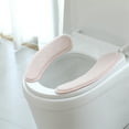 thumbnail image 1 of yuHome 2 Piece Toilet Seat Pad Set | Thickened Adhesive Rainproof Cover | Soft Reusable Washable Toilet Seat | Home Bathroom Accessory | Comfort Seat Cover, 1 of 5