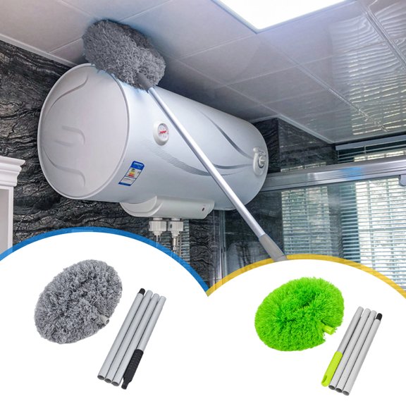 yuHome Ceiling Fan Duster | Microfiber with 47 Inch Extension Pole | Adjustable Aluminum Handle | Cleaning Tool for High Ceiling Furniture Interior Roof