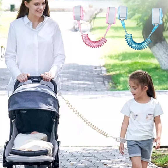 yuHome Children Anti-Lost Wrist Link | 2M Adjustable Leash | Elastic Pu Strap | Toddler Safety Tether | Shopping Mall Park Use