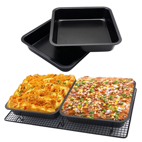 yuHome Mini Cake Pan | 8 Inch Square Baking Pan | Non-Stick Carbon Steel | 1 Piece | Bakeware for Cake Brownies | Home Kitchen