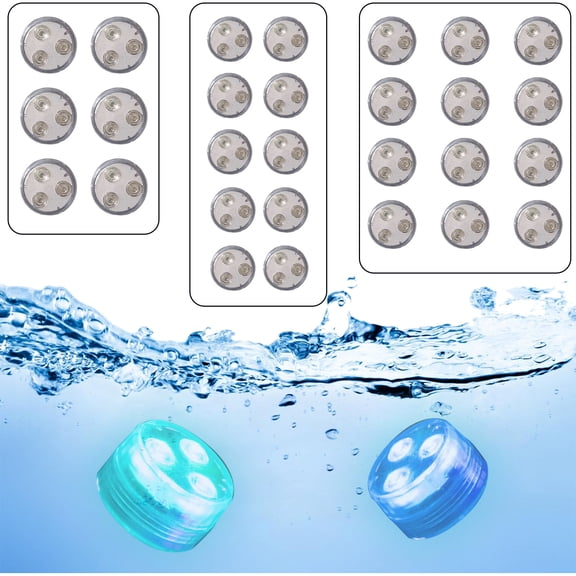 yuHome Submersible Led Lights Remote Control | 12 Pack Warm White | Flameless Tea Candles | Ip68 Waterproof | Pool Pond Bathtub Aquarium Wedding Halloween Decoration