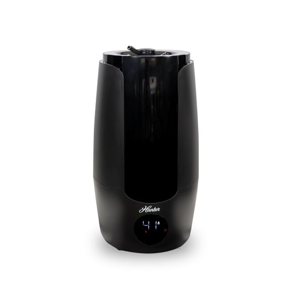 Hunter HHU400 Ultrasonic Humidifier - Vibration Technology Air Humidifier w/ Long Lasting Mist for Large Spaces - Hunter Humidifiers for Bedroom - Extension Wand & 360 Degree Nozzle, 2.18 Gal- Black