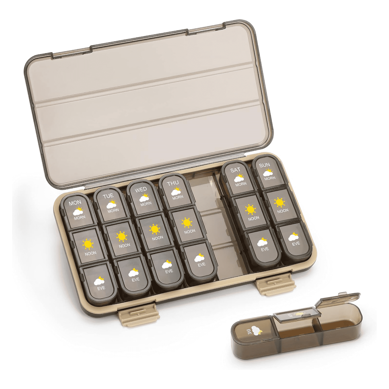 HHVB Pill Organizer 3 Times a Day with Moisture-Proof Design, Large ...