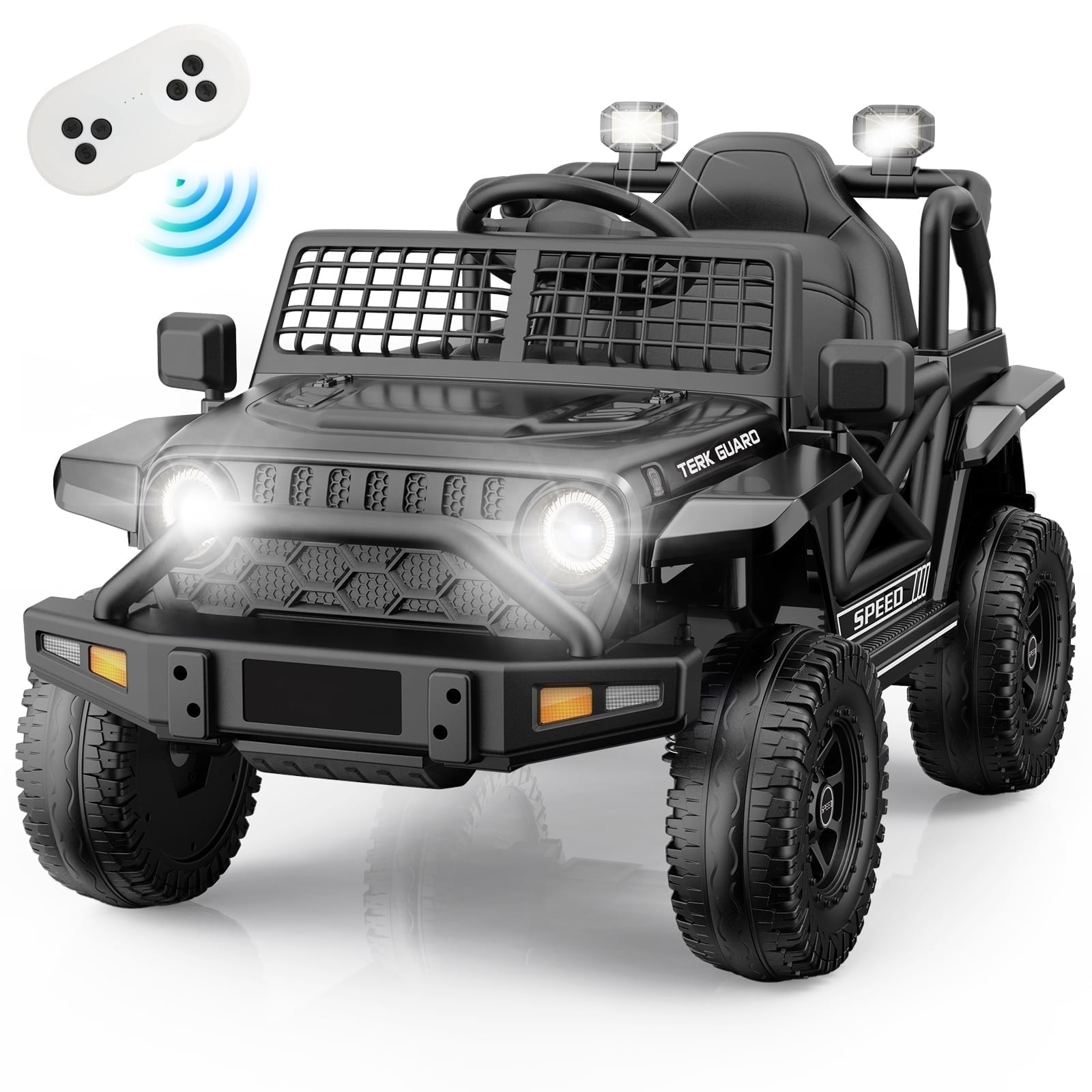 HHVEL 12V 7AH Ride-on Toy Car for Kids, Remote Control, 2x35W Motors ...