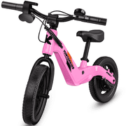 HHVEL Kids Electric Bike,Beginner Electric Training Bike for Ages 3&ndash;5, 180W Motor Electric Balance Bike with 12Inch Pneumatic Tires,up to 9.3MPH,Pink