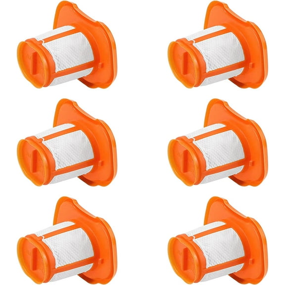 HHVKF10 Filter for Black and Decker HHVK320J10 HHVK320J61 HHVK320JZ01 HHVK415B01 Vacuum cleaner, Replacement Filter is Washable, 6 Pcs