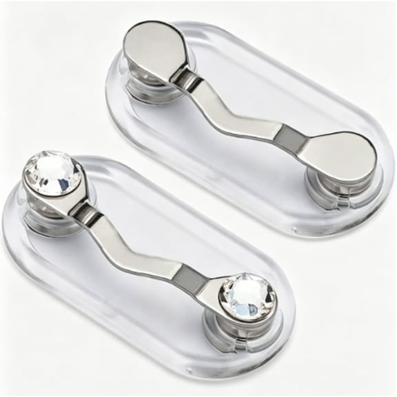 HHX 2Pcs Magnetic Eyeglass Holders Sunglasses Holder Glasses Holder ID Holder Badge Holder Compact and lightweight