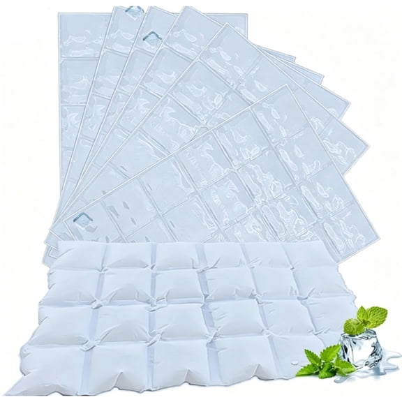 HHX Reusable Ice Sheets 8 Pack, 1115 Inch Cuttable Ice Packs for Coolers, Food Trays, Cold Platters, Freezer Mats for Cheese, Deli, Meat, Veggie Platters, Picnics & Parties