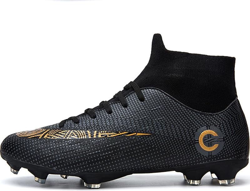HHY Men s Soccer Cleats Football Shoes High Tops Lace Up Non Slip Spikes Walmart
