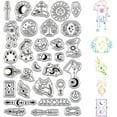 HHYH Tarot Silicone Stamps Witch's Hand Clear Stamp Sun Moon Magic