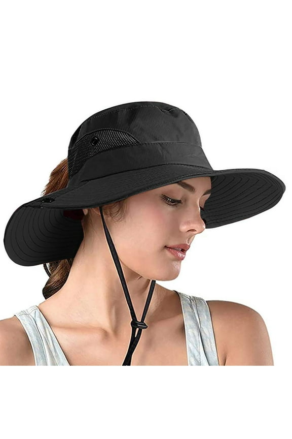 Sun Hat For Women UPF 50 + UV Protection Wide Bucket Hat Cap For Summer Fishing Hiking Camping Garden Farming Outdoor Exercise