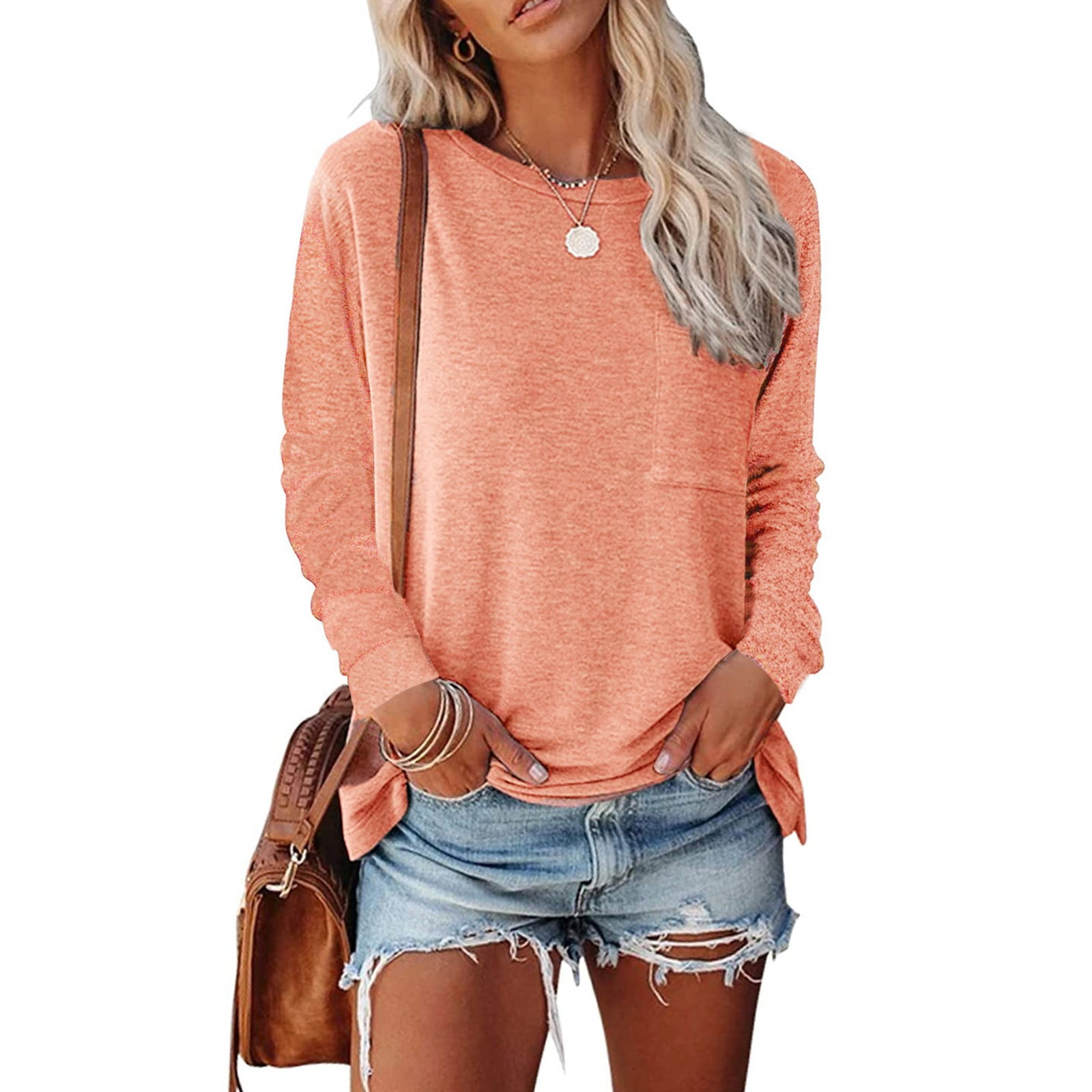 HHei_K White Long Sleeve Shirts For Women Long Sleeve Shirts For Women