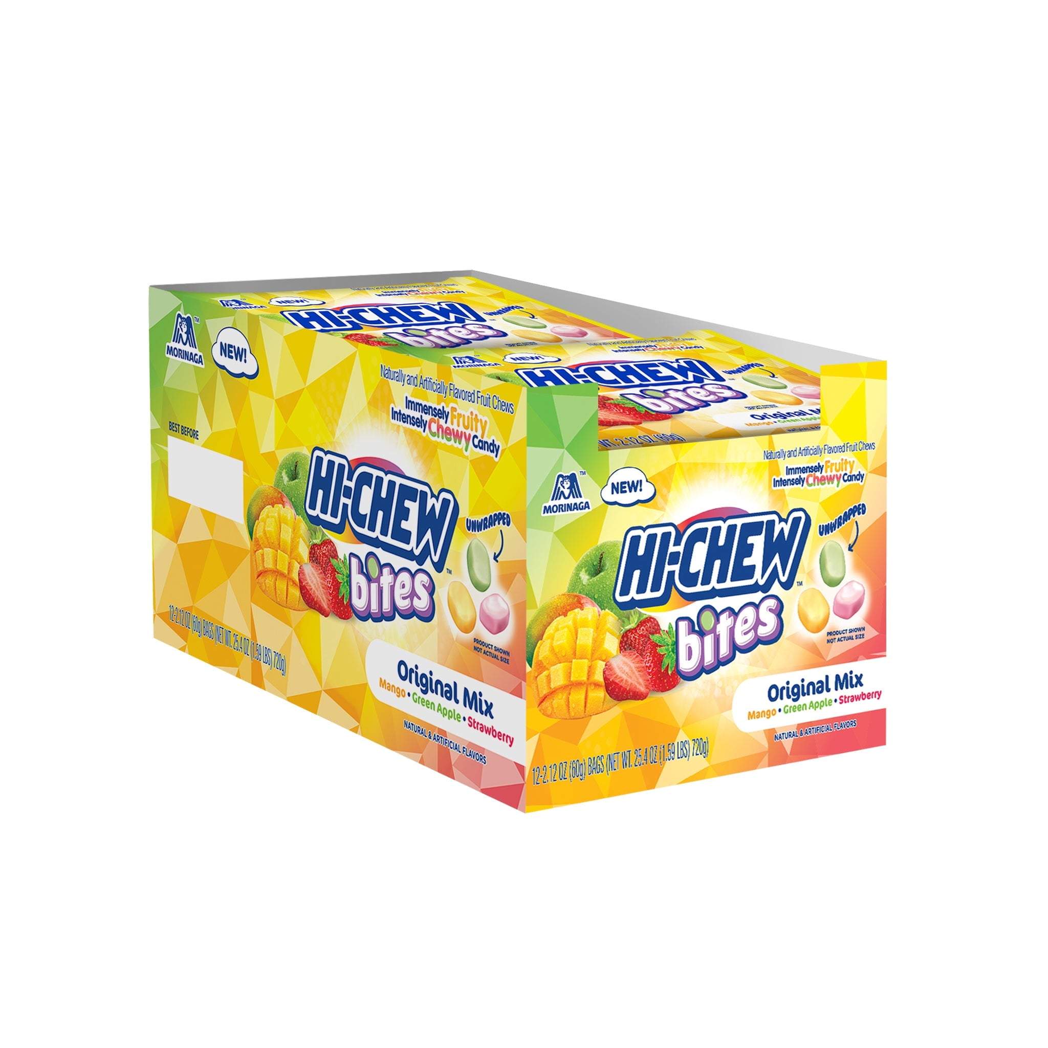 HI-CHEW Bites Bag Original Mix - Mango, Green Apple and Strawberry