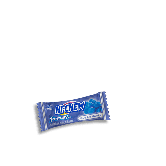 HI-CHEW Blue Raspberry - Box of 15 Sticks, 1.76oz ea | Unique Fun Soft & Chewy Taffy Candy | Immensely Juicy Fruit Flavors