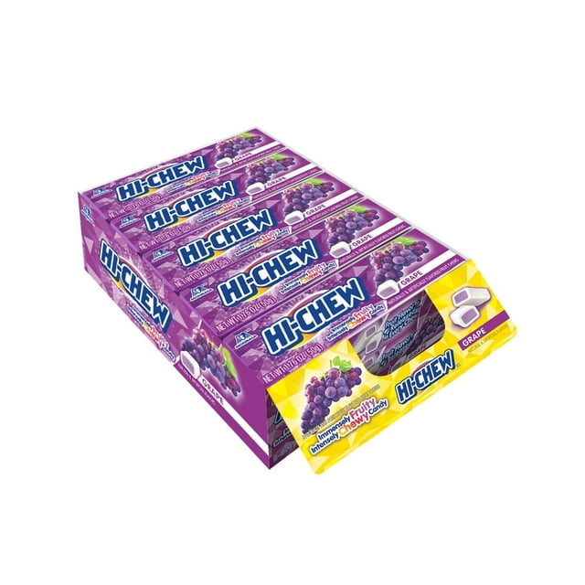HICHEW Grape Sticks Box of 15, 1.76oz ea Unique Fun Soft & Chewy