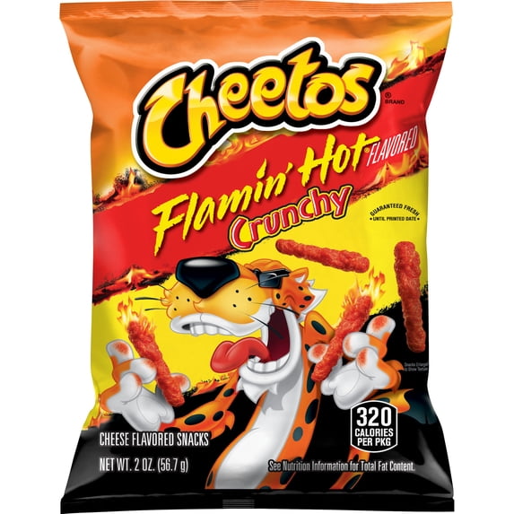 HI Cheetos® Flamin' Hot Crunchy Cheese Flavored Snack Chips, 2 oz Bag