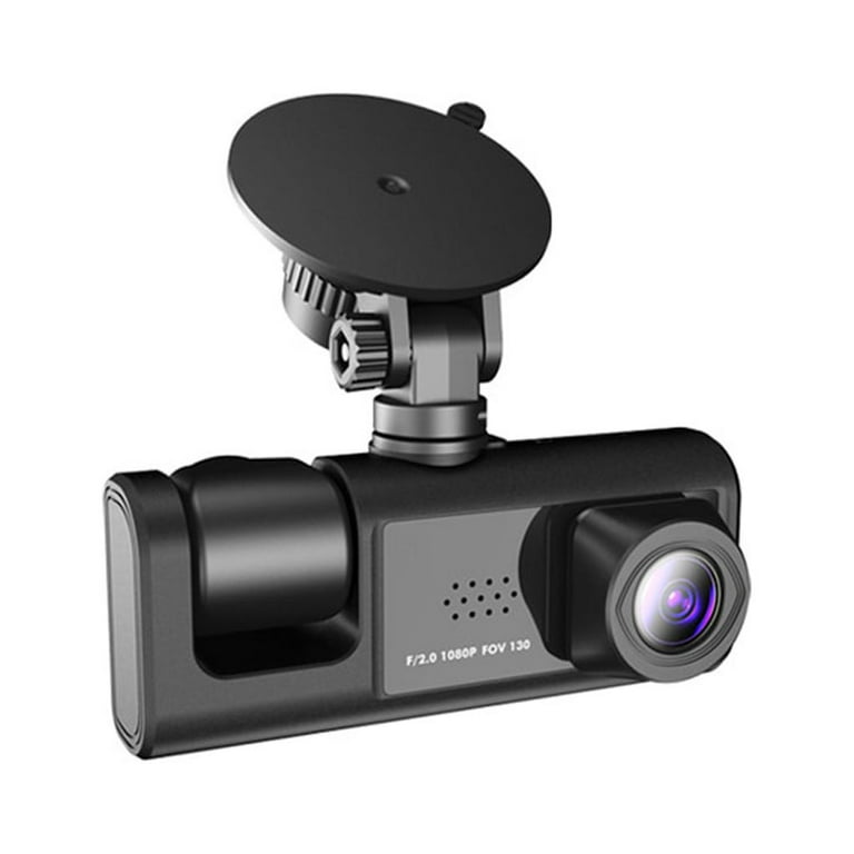 Car 3 Lenses Dash Cam 2-inch Screen Movement Detection Battery