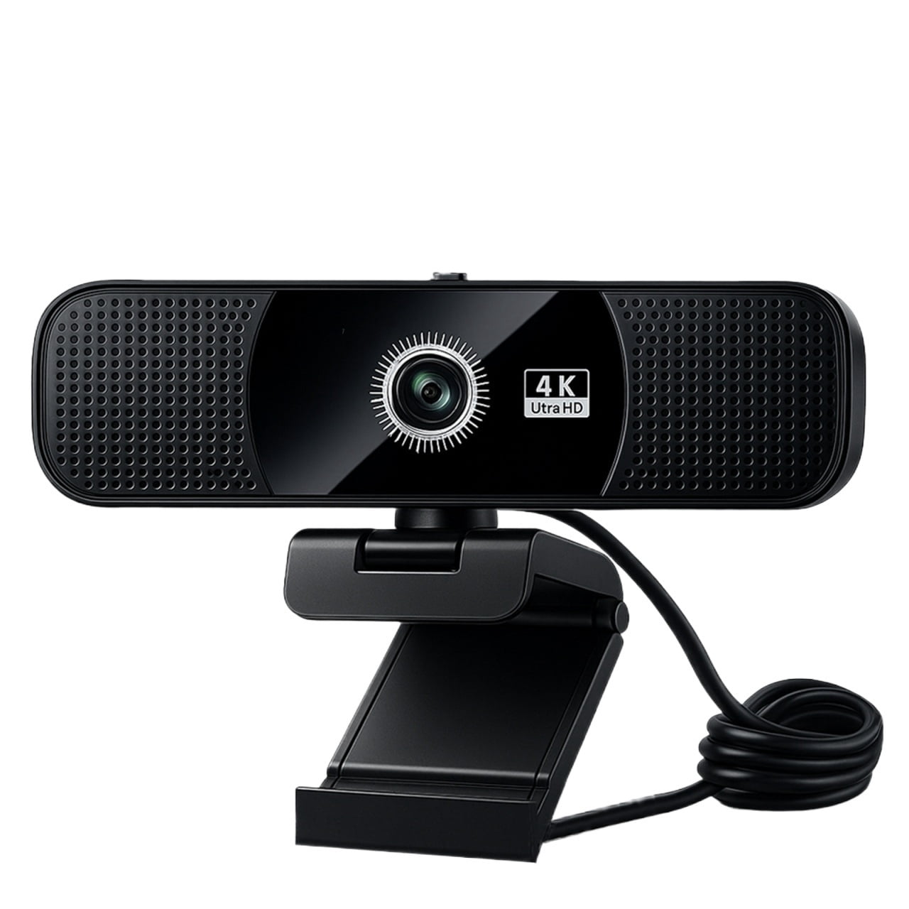 HI-FI Stereo Speakers&Dual Noise-Canceling Mics|4K Ultra HD Autofocus Conference Webcam|Built-In Battery for Streaming&Meetings