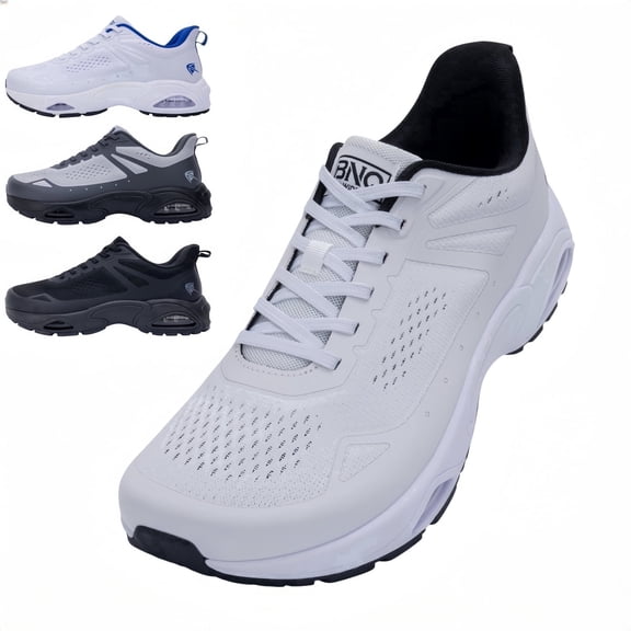 HI HATIDE Men's Orthotic Walking Shoes Wide Toe Box Arch Support Plantar Fasciitis Relief Size 9.5