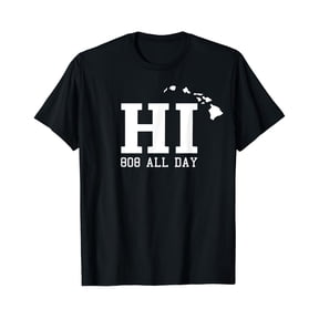 HI Hawaii 808 All Day Hawaiian Vintage T Shirt Oahu Maui, Birthday Gift