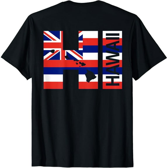 HI Hawaii Islands Hawaiian Flag Beach T-Shirt