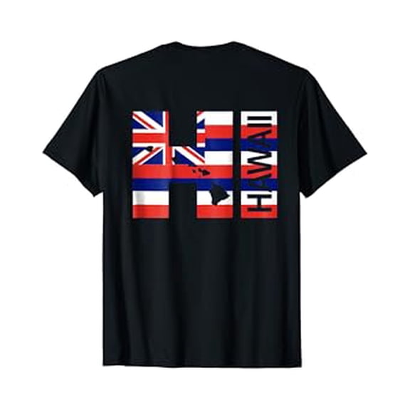 HI Hawaii Islands Hawaiian Flag Beach T-Shirt