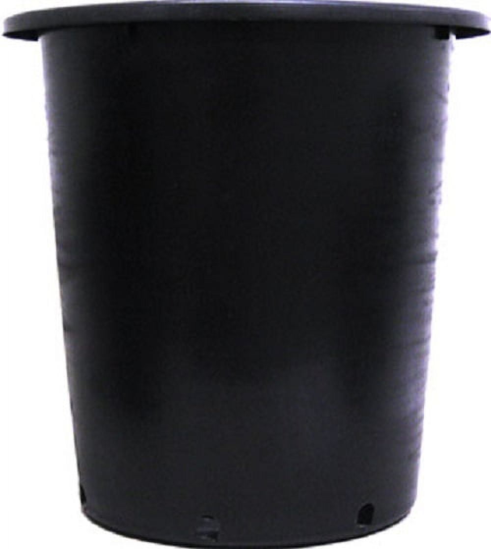 HI ISLANDER GROUP Cylinder Black Plastic Planting Pot with Rust Resistant