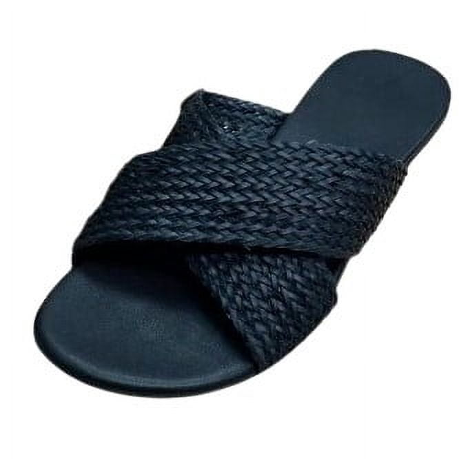 HI LDS XSTRAP FLAT SLIPON C8613BLK8