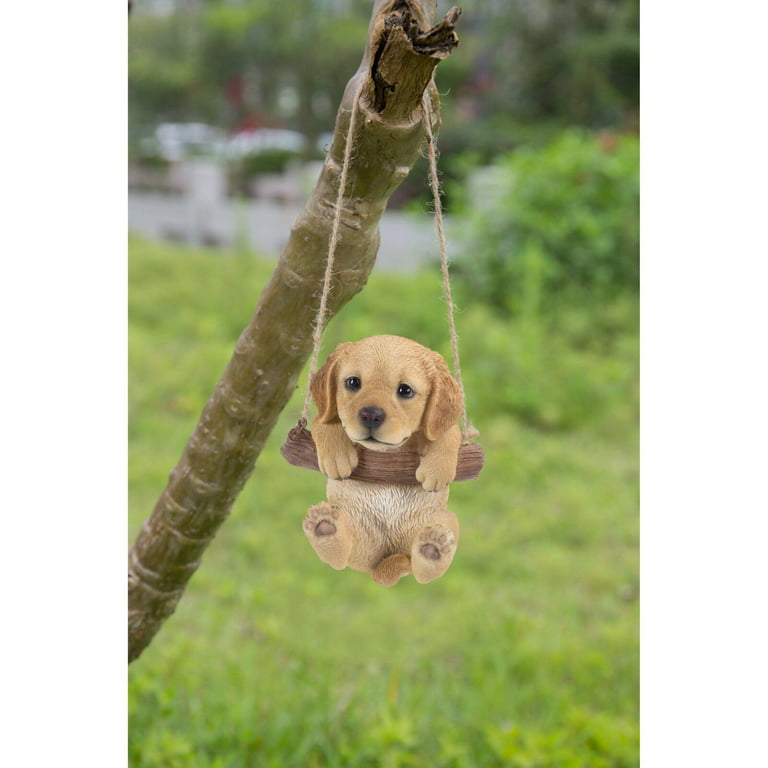 Hi-Line Gift Golden Retriever Puppy Hanging Statue