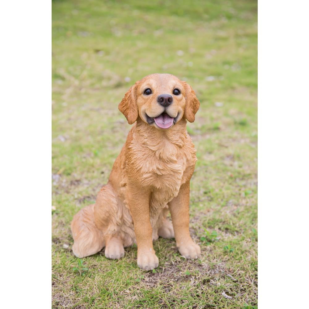 Golden Retriever Gartenstatue - Gähnender Hund Deko