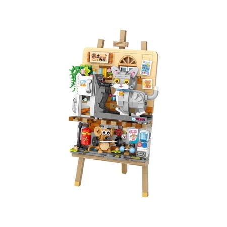 HI-REEKE 3D Painting Mini Building Block Set Ban Overwork Culture Building Toy for Kid Multi Color