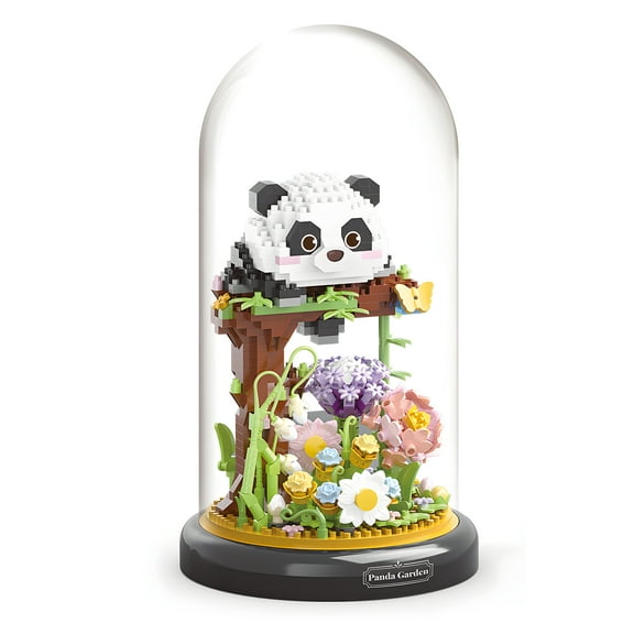 HI-REEKE Animal Micro Mini Building Block Set Panda Climbing Kit Tree Plastic Toy for Kid Multicolor
