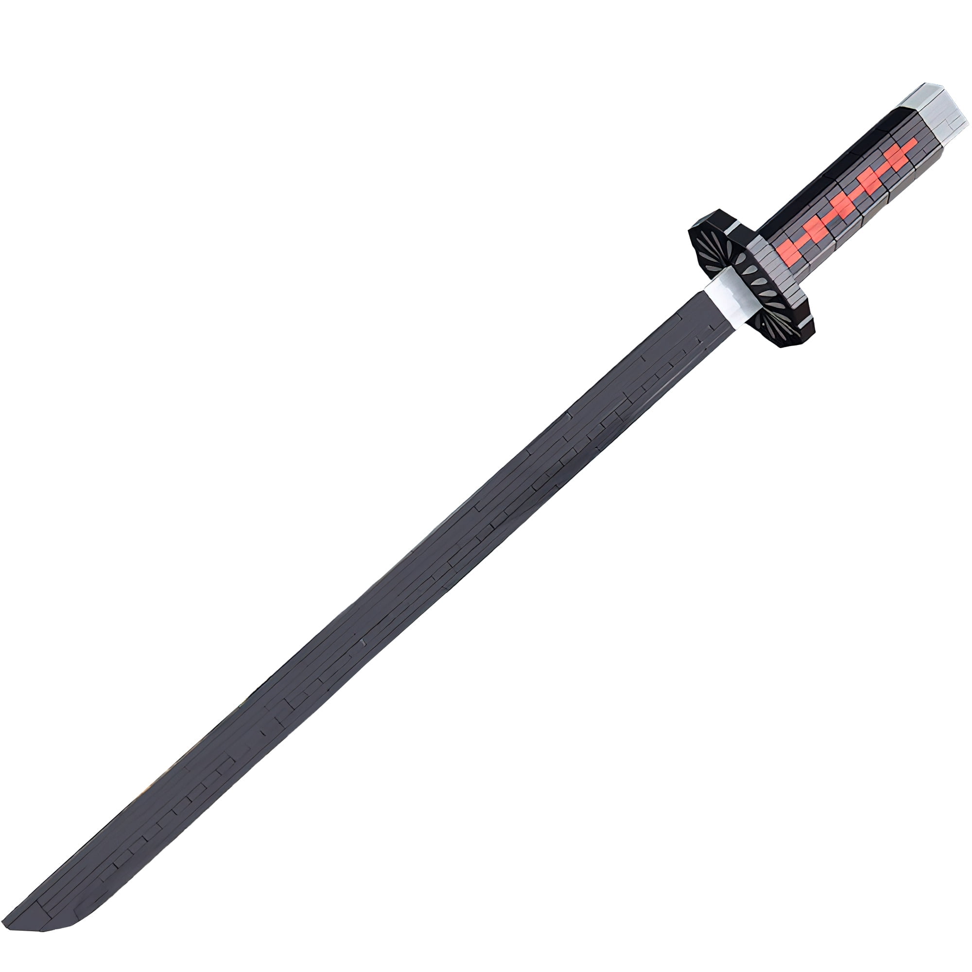 HI-REEKE Anime Demon Sword Building Block Set Slayer Tanjirou Katana Building Toy Black