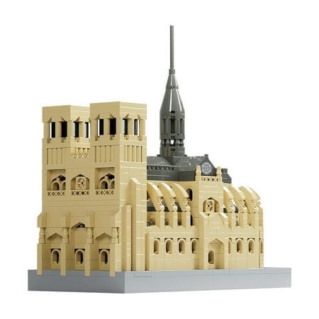 HI-REEKE Architecture Building Block Set Church Micro Mini Building Kit Toy for Kid Adult Yellow