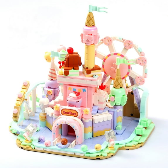 HI-REEKE Architecture Building Block Set with Lighting Palace Castle Building Kit Gift Multi Color