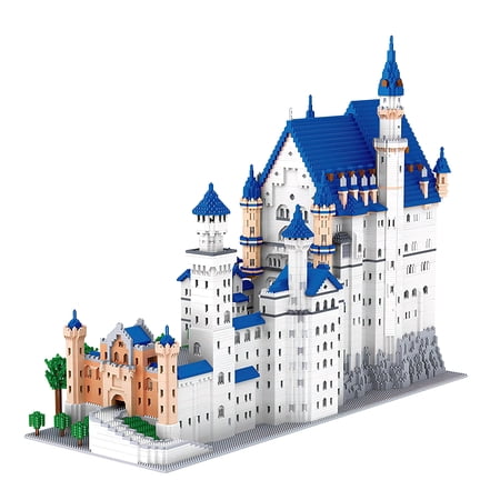 HI-REEKE Architecture Micro Mini Building Block Set Swan Stone Castle Kit Plastic Gift Multicolor