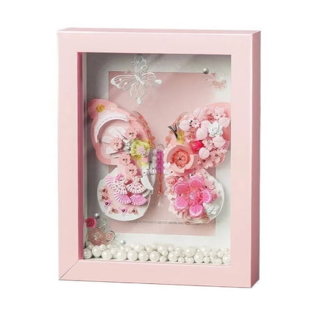 HI-REEKE Butterfly Photo Frame Building Block Set Flower Building Kit for Kid Pink Mini Particle