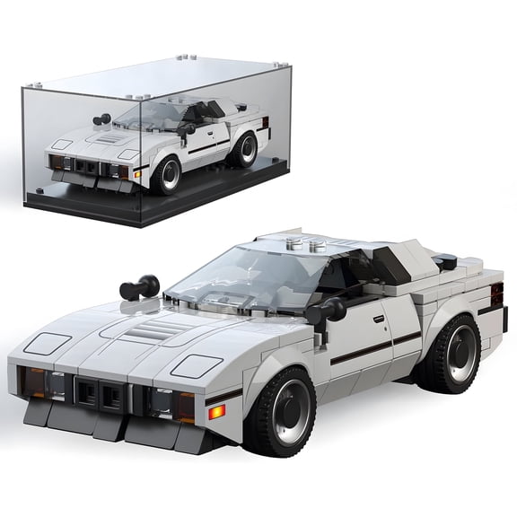 HI-REEKE Car Building Block Set M-1 Super Sports Car Speed Champion Block Kit Plastic Toy Gift White