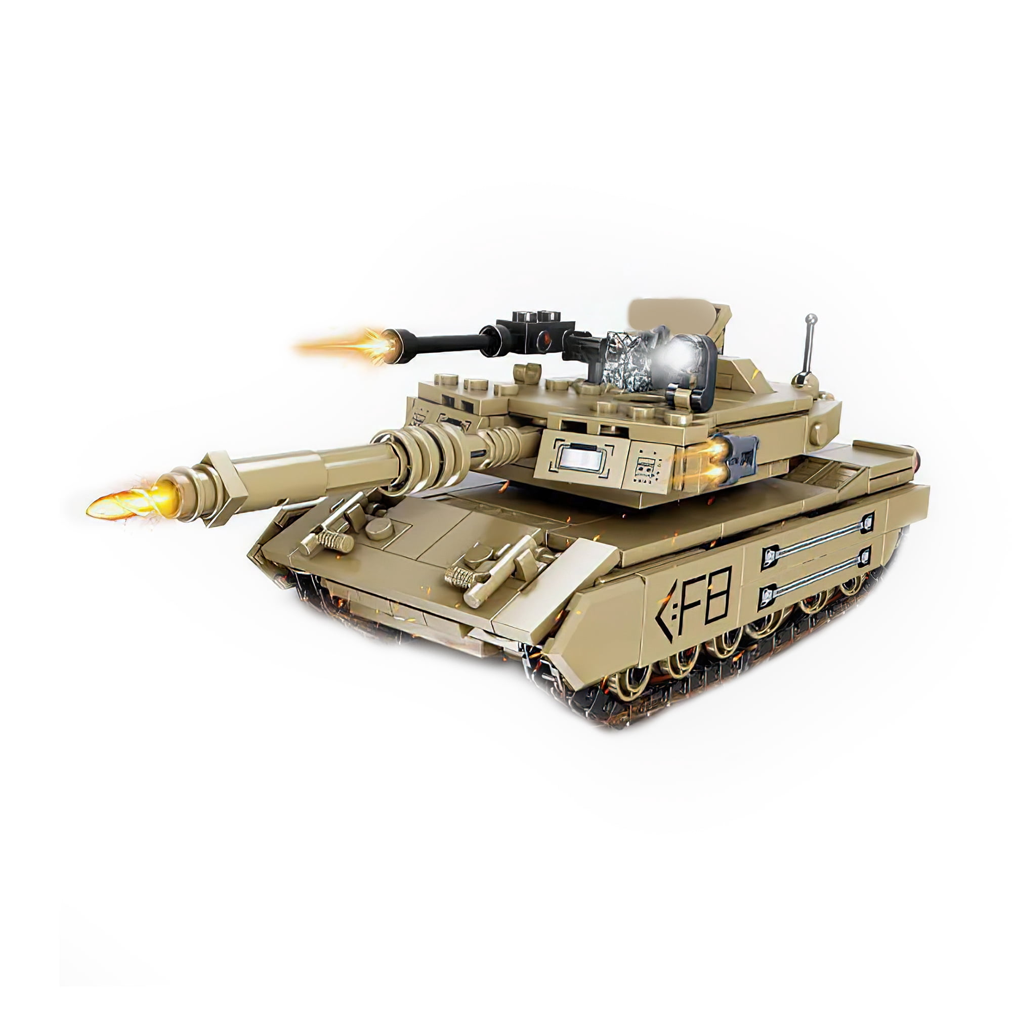 HI-REEKE Car Building Block Set Type M1A2 Battle Tank Model Building ...