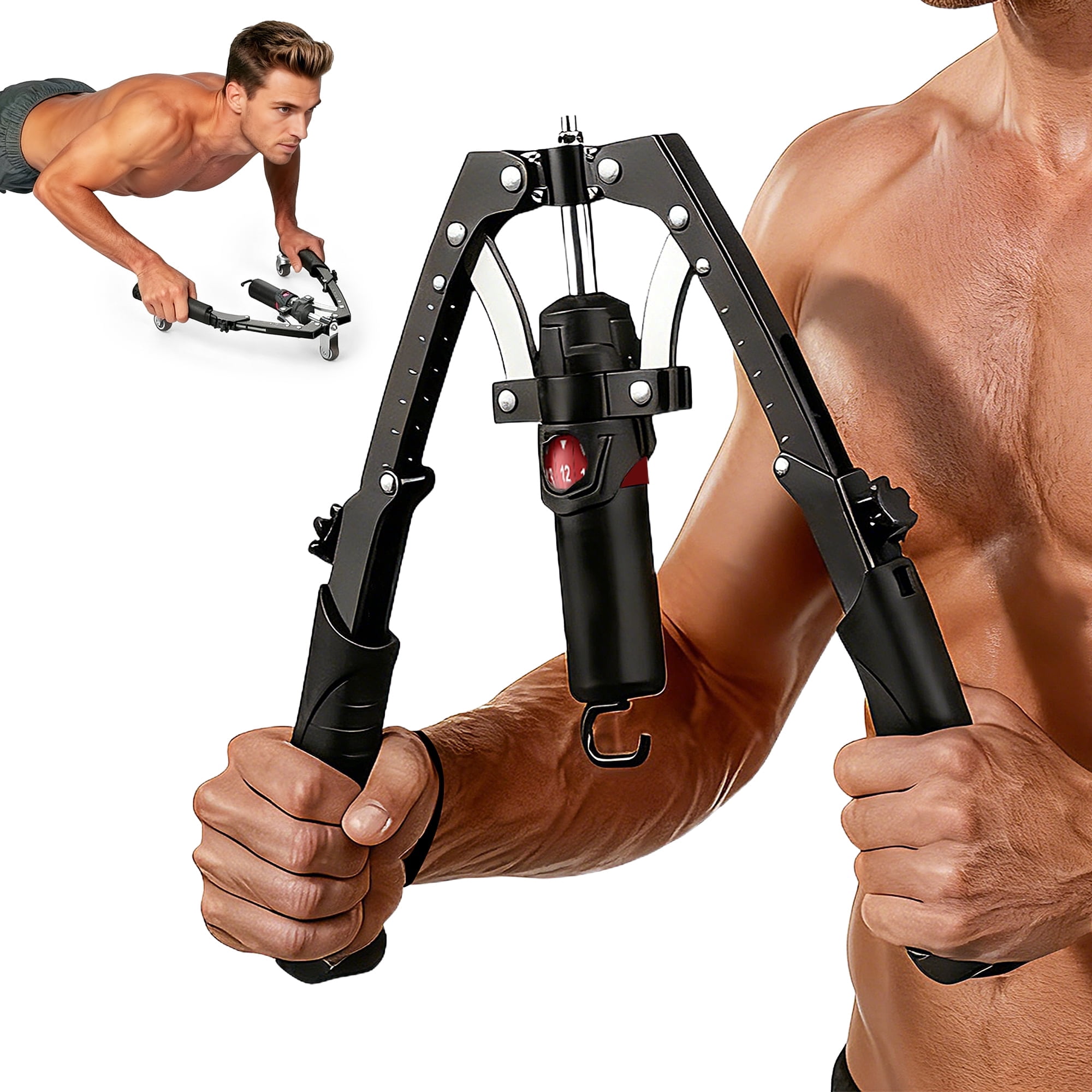 HI-REEKE Chest Trainer 3-in-1 Hydraulic Chest and Arm Press Exerciser ...