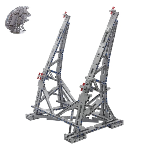 HI-REEKE Display Stand Building Block Set for Millennium Falcon Vertical Building Kit Toy Gray